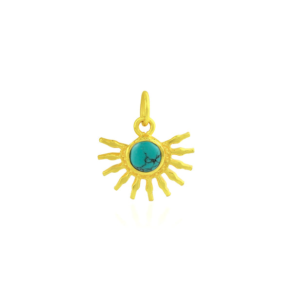Turquoise Tiny Charm (Water Resistance Premium Plating)