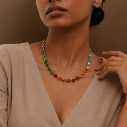 Chromatic Cascade Necklace