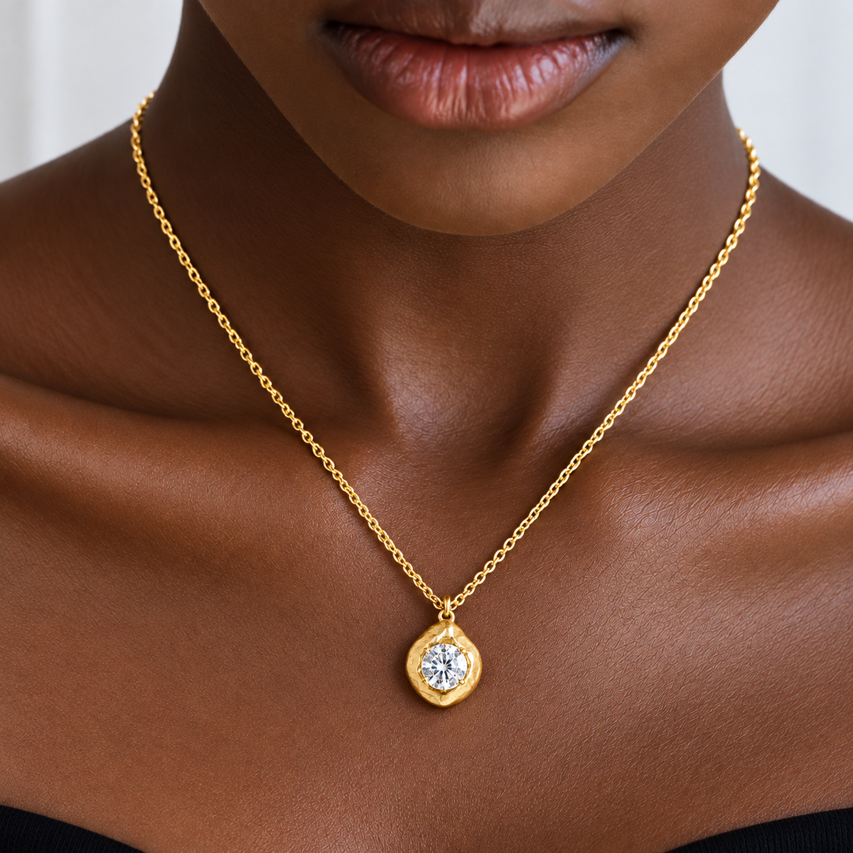 Azure 9kt Gold Lab Grown Diamond Necklace