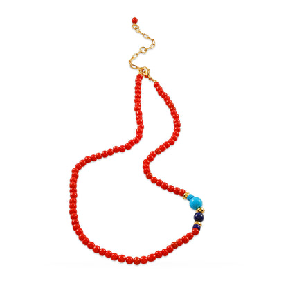 Red Beach Bead Necklace