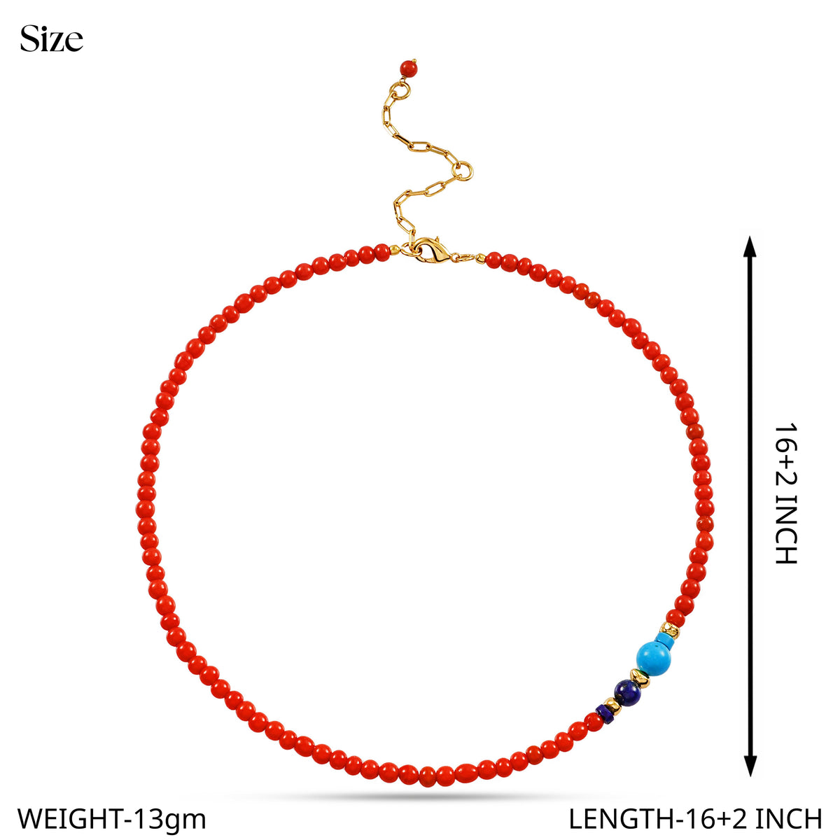 Red Beach Bead Necklace
