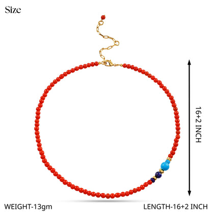 Red Beach Bead Necklace