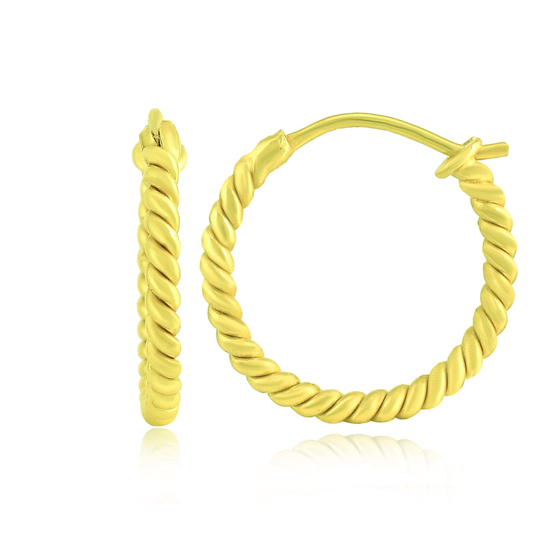 Twisted Hoops 23 X 23 mm (Water Resistance Premium Plating)