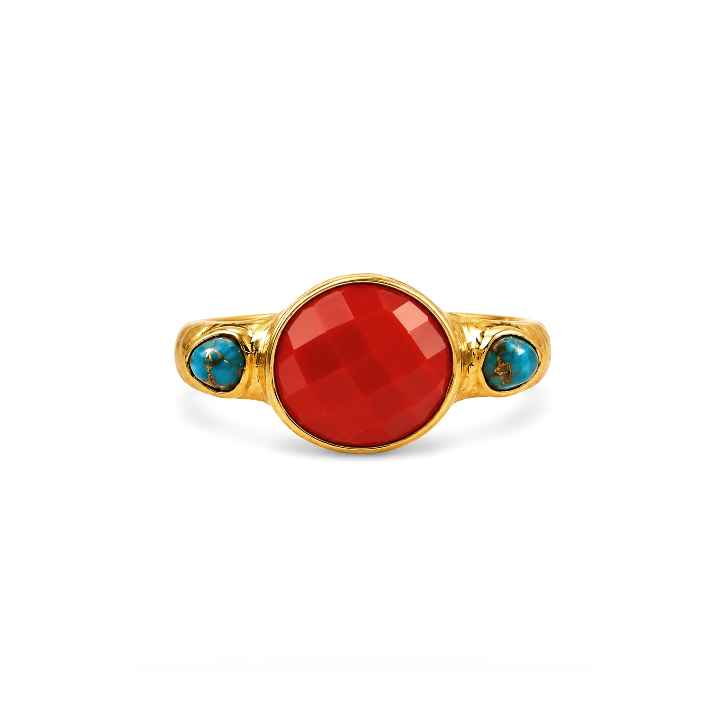 Caldera Turquiose Coral 92.5 Sterling Silver Ring