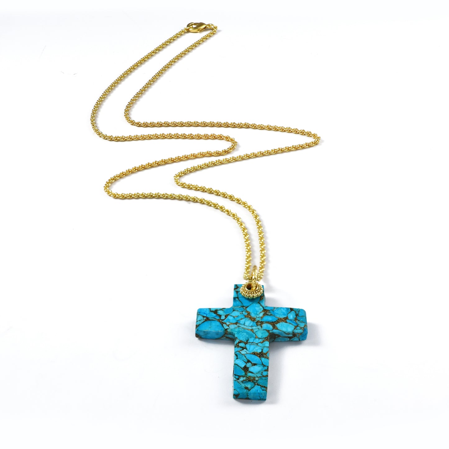 Turquoise Faith Cross Necklace