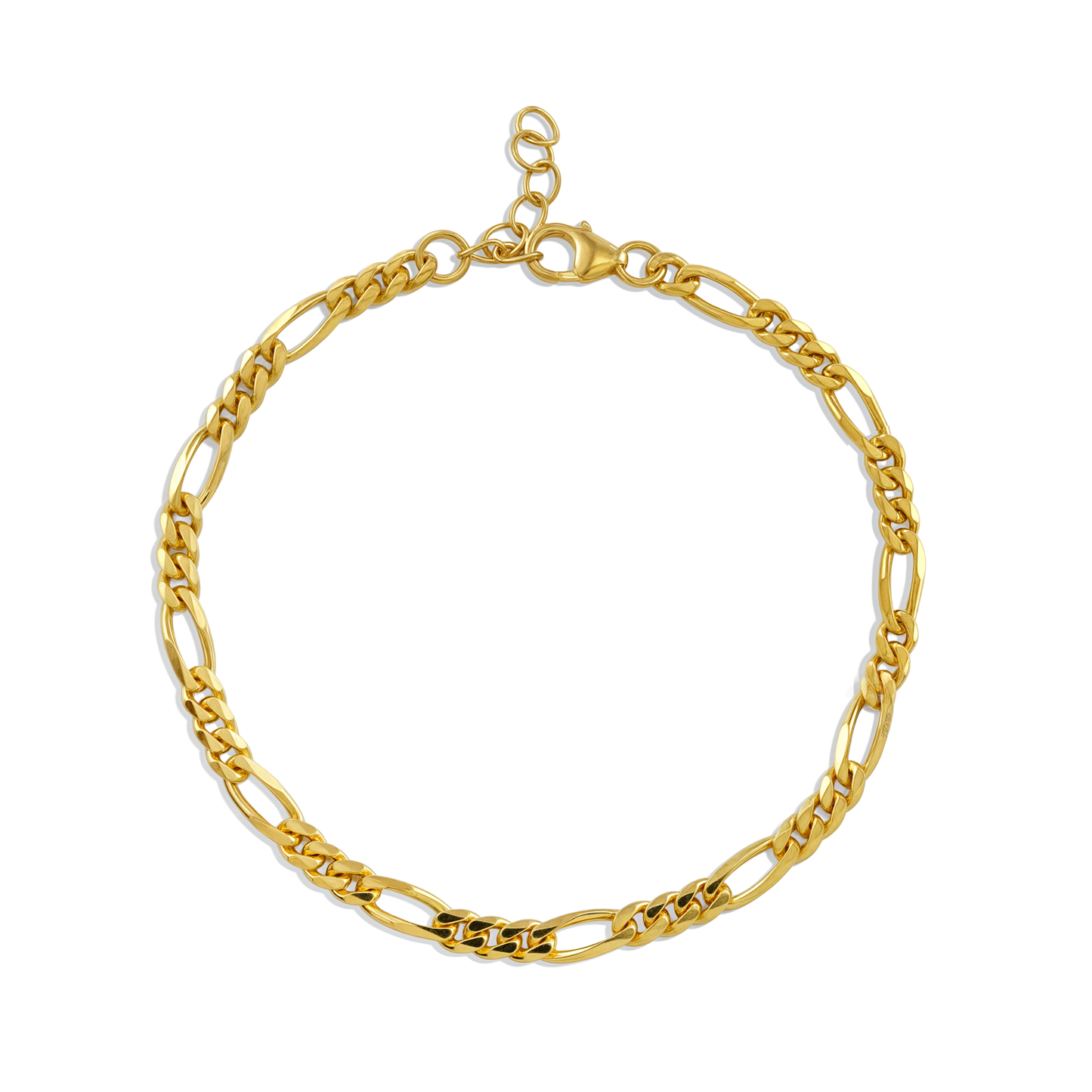 Retro Flat Link Chain Bracelet in 92.5 Sterling Silver
