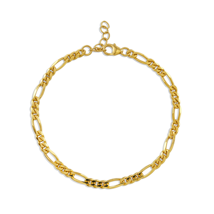 Retro Flat Link Chain Bracelet in 92.5 Sterling Silver