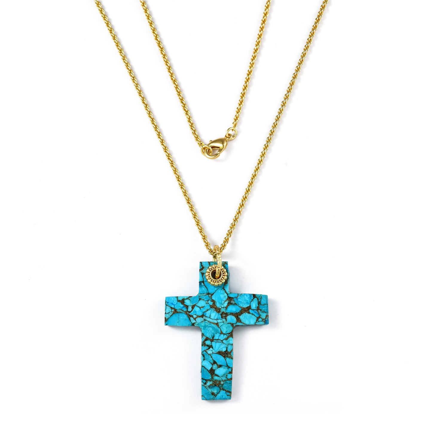 Turquoise Faith Cross Necklace