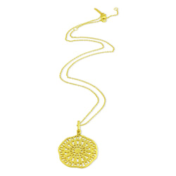 Sacred Symbol Pendant Necklace (Brass 14K Gold Plating)
