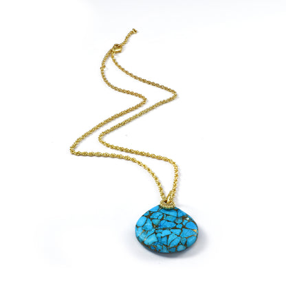 Turquoise Medallion Necklace