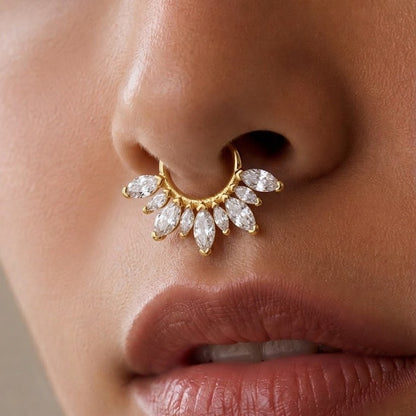 Elowen Crystal Petal Nose Ring