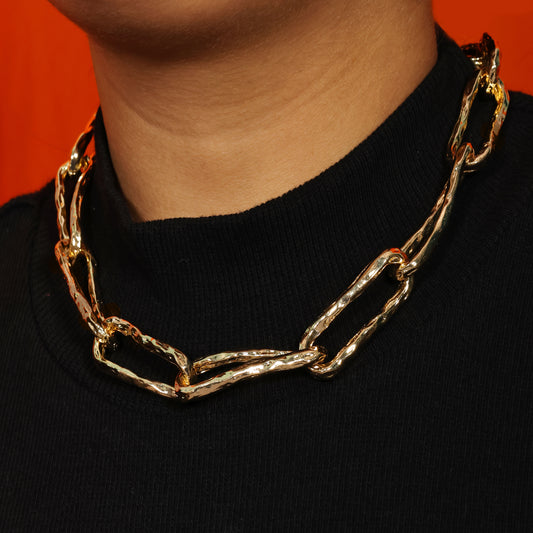 Molten Paper Clip Necklace