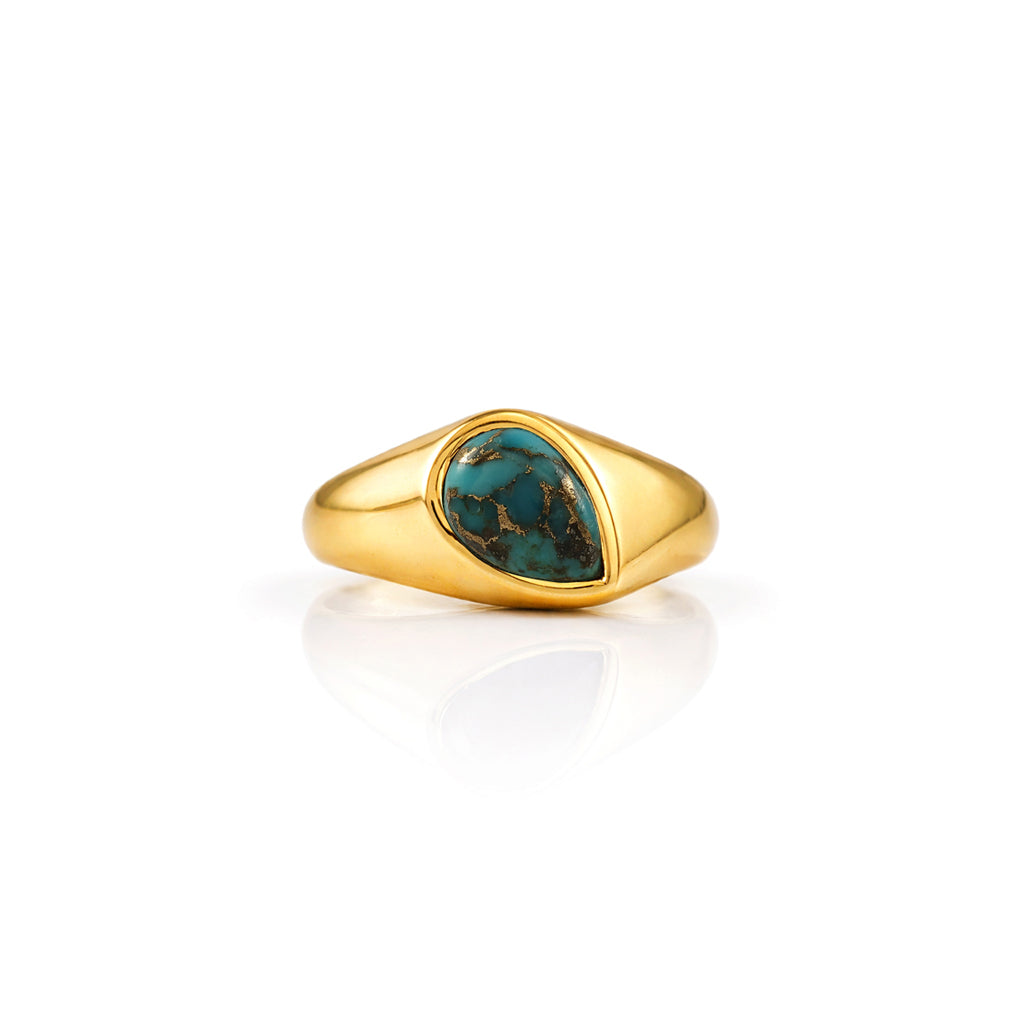 Turquoise Bezel 92.5 Sterling Silver Ring