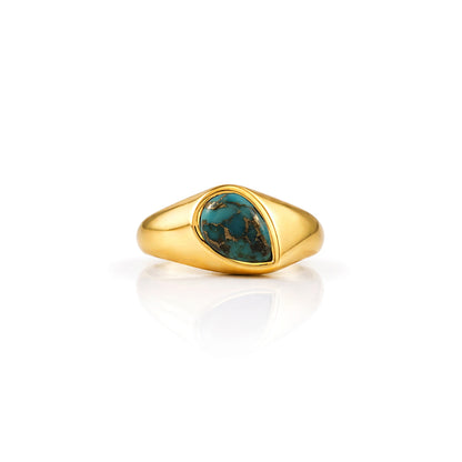 Turquoise Bezel 92.5 Sterling Silver Ring