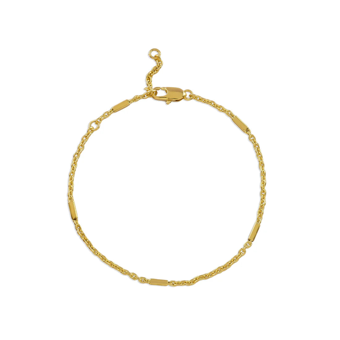 Textured Link Bar 92.5 Sterling Silver Anklet