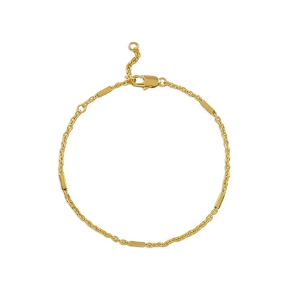 Textured Link Bar 92.5 Sterling Silver Anklet