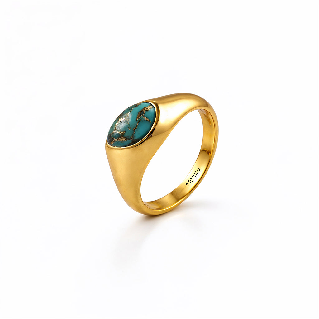 Turquoise Bezel 92.5 Sterling Silver Ring