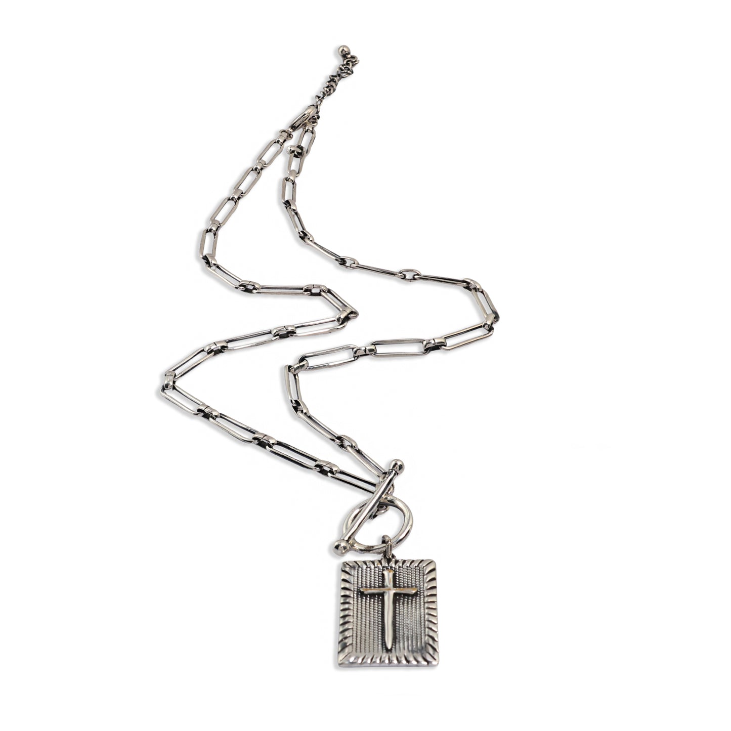 Faith Cross 92.5 Sterling Silver Men’s Necklace