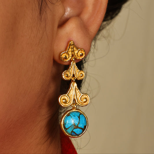 Jharoka Turquoise Earrings