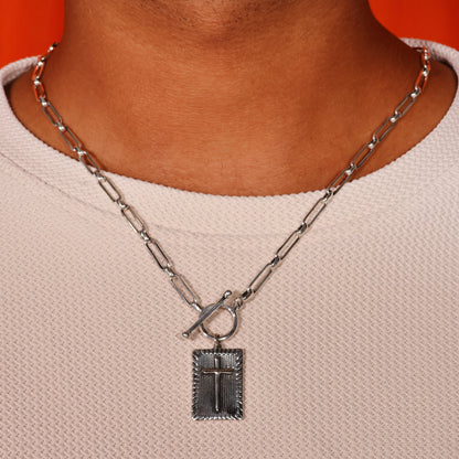 Faith Cross 92.5 Sterling Silver Men’s Necklace
