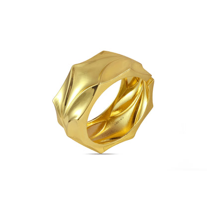 Gold Twist Openable Cuff Bangle