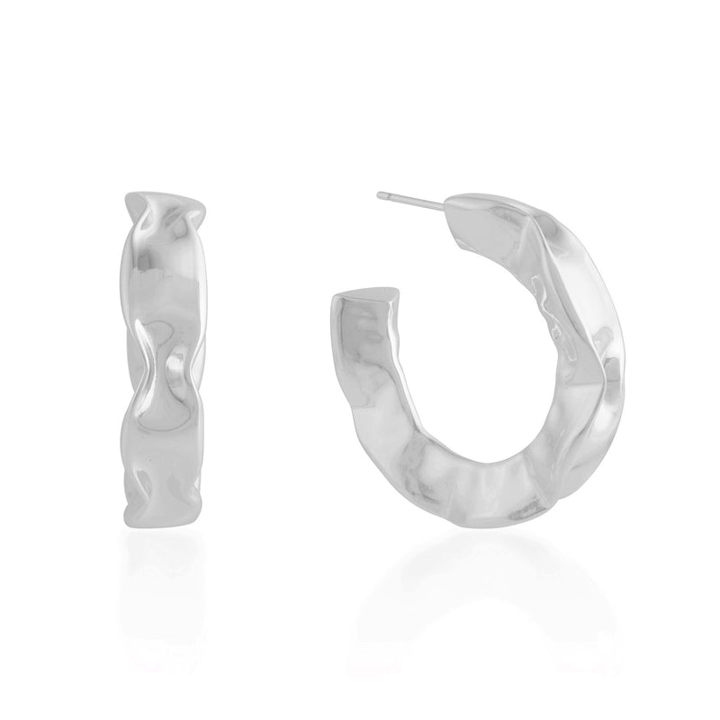 Foil Hoops 36 X 32 mm (Water Resistance Silver Plating)
