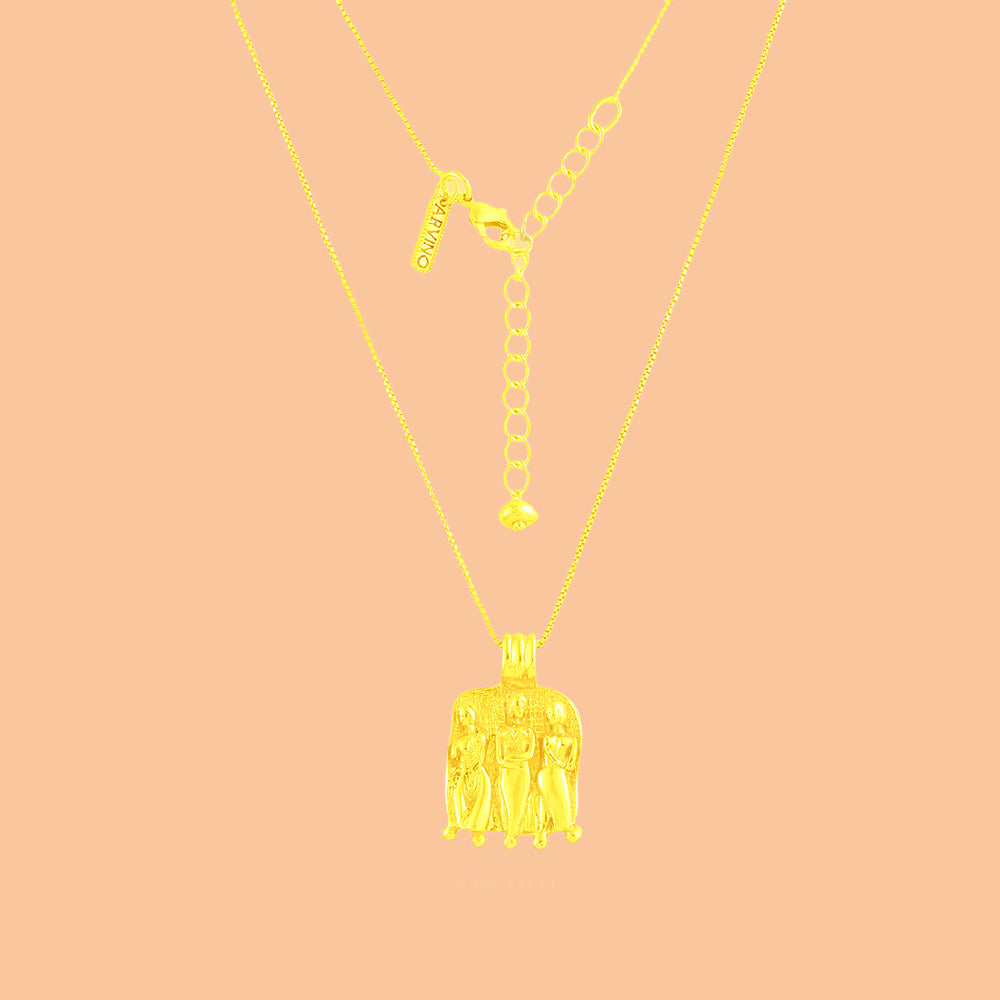 Ancient Deity Dot Edge Necklace