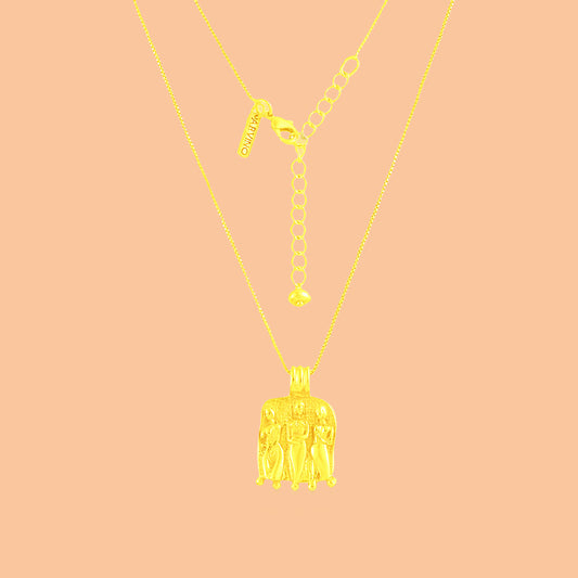 Ancient Deity Dot Edge Necklace