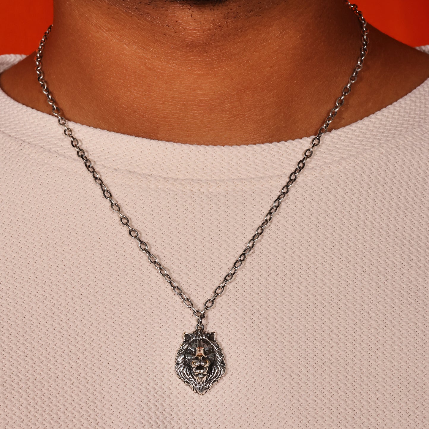 Lionheart 92.5 Sterling Silver Men’s Necklace