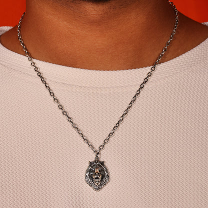 Lionheart 92.5 Sterling Silver Men’s Necklace