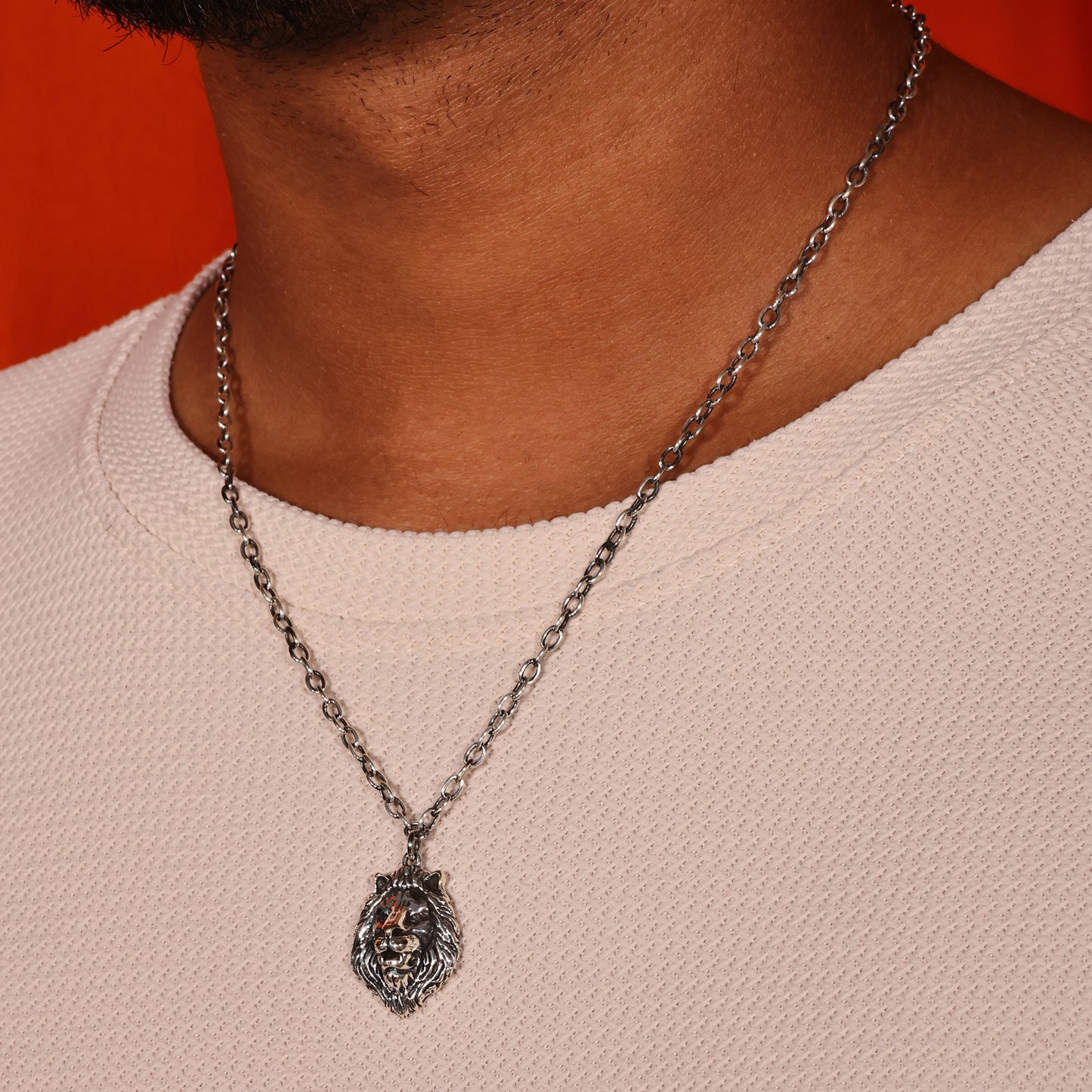 Lionheart 92.5 Sterling Silver Men’s Necklace