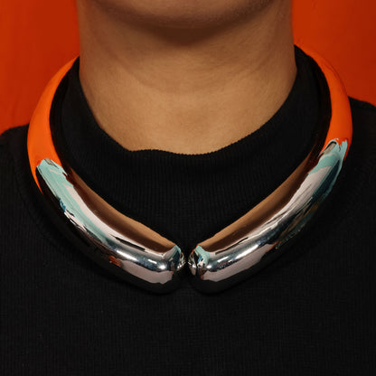 Solis Collar Necklace Silver