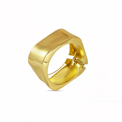 Gold Wave Openable Cuff Bangle