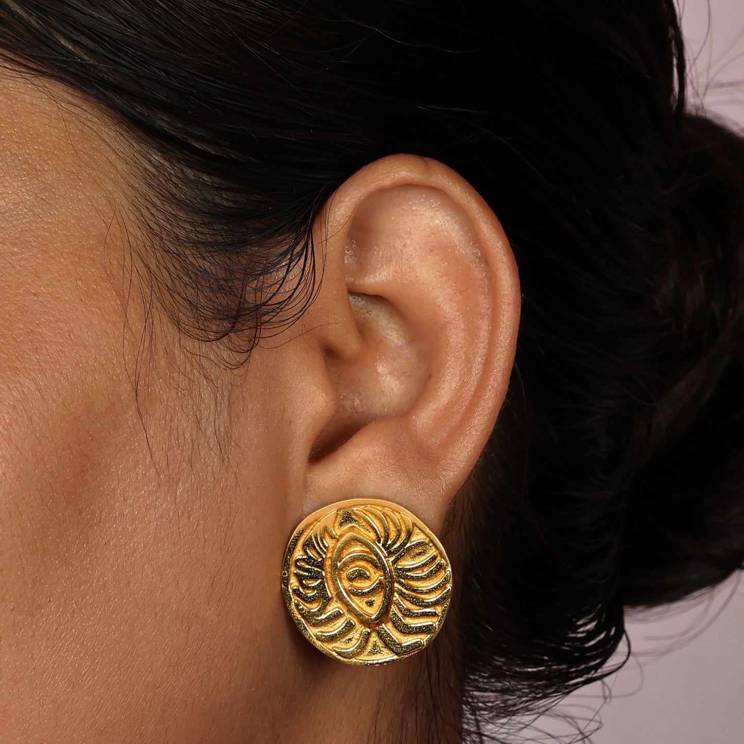Meera Medallion Studs