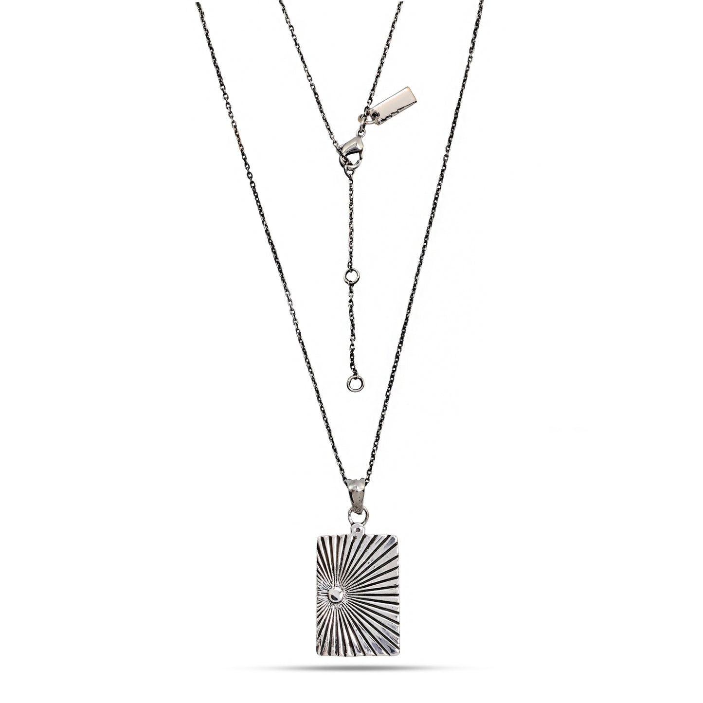 Radiance Tag 92.5 Sterling Silver Men’s Necklace