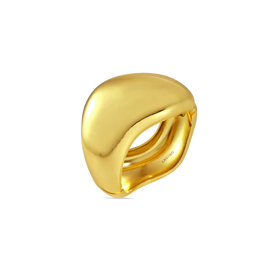 Gold Dome Openable Cuff Bangle
