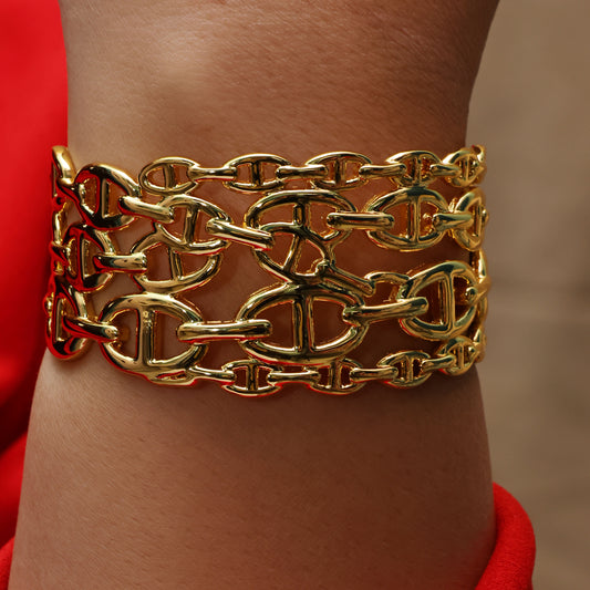 Gold Meshwork Cuff
