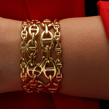 Gold Meshwork Cuff
