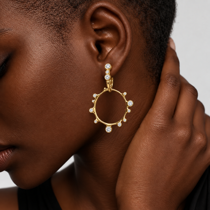 Nova 9kt Gold Lab Grown Diamond Hoop Earrings