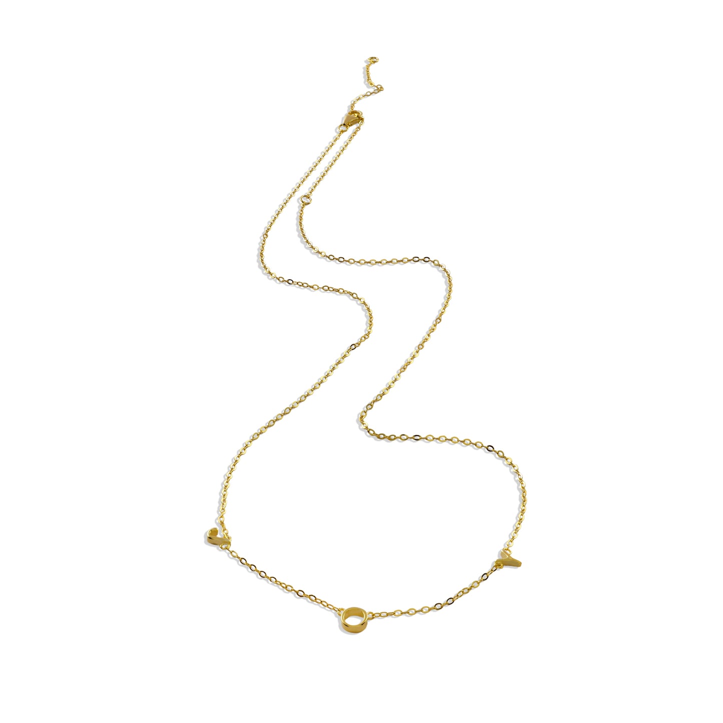 Joy Letter Necklace ( Customizable ) in 92.5 Sterling Silver