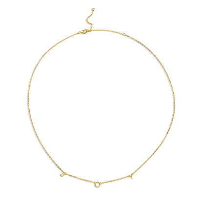 Joy Letter Necklace ( Customizable ) in 92.5 Sterling Silver