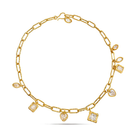 Floating Crystal Charm Necklace