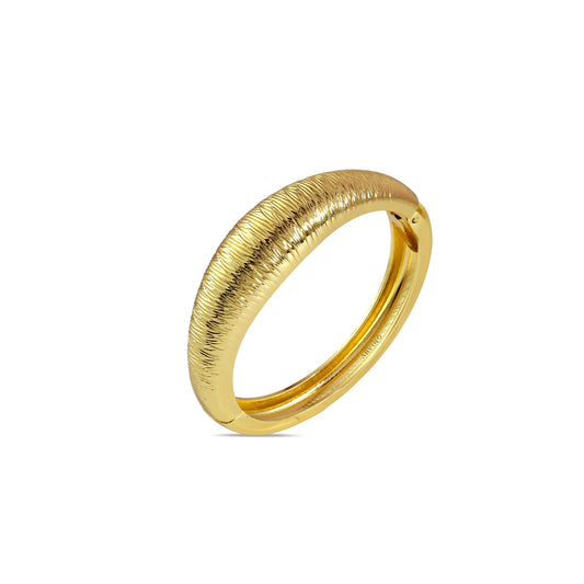 Textured Gold Openable Bangle