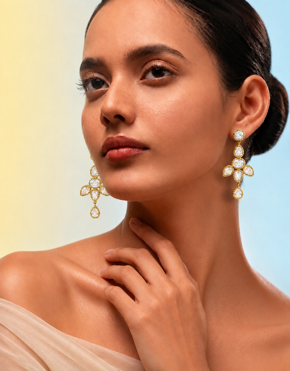 Crystal Bloom Chandelier Earrings