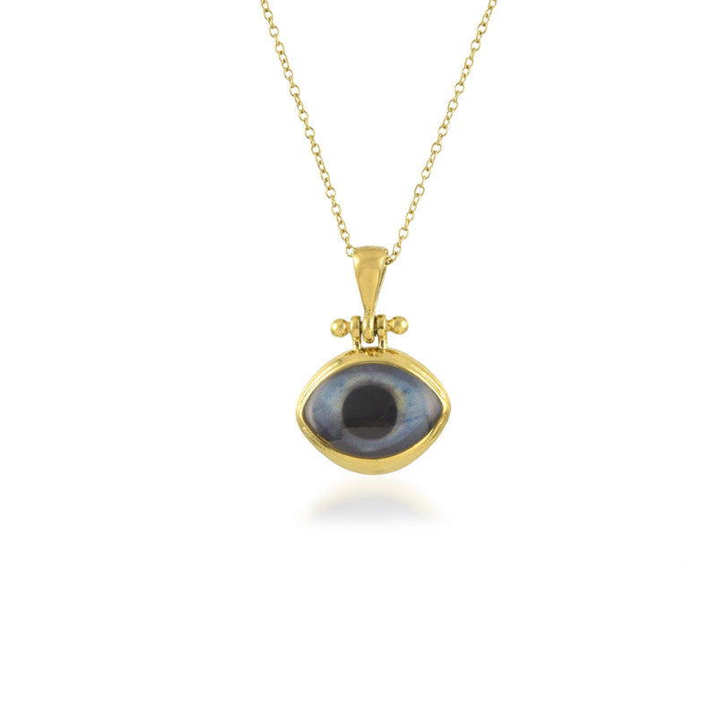 Evil-Eye Charm Necklace (Water Resistance Premium Plating)