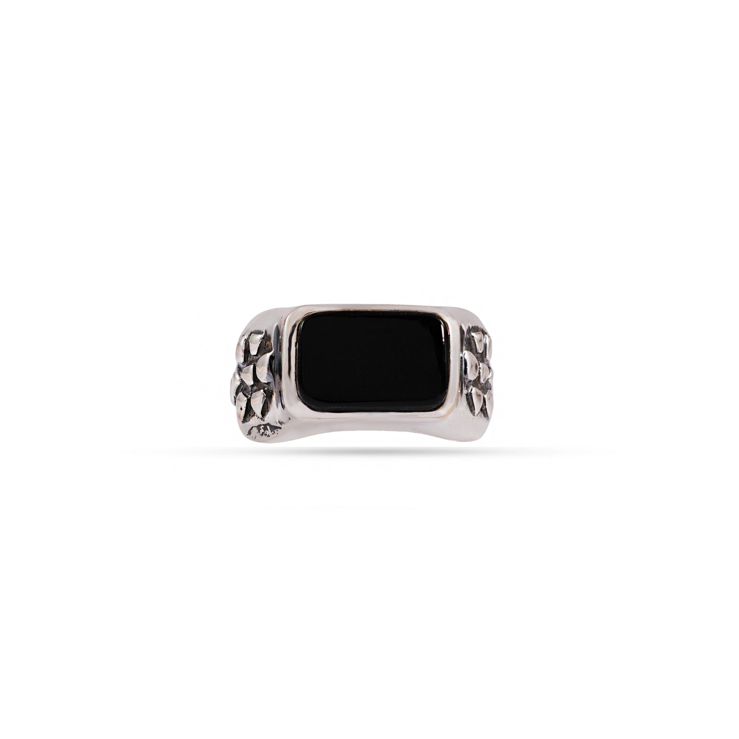 Onyx Block Men’s 92.5 Sterling Silver Ring