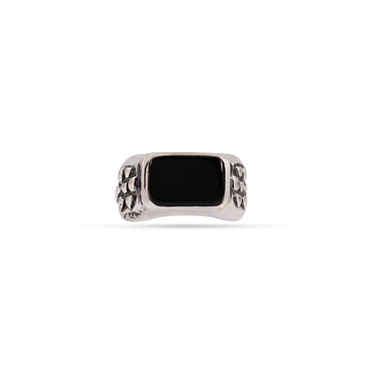 Onyx Block Men’s 92.5 Sterling Silver Ring