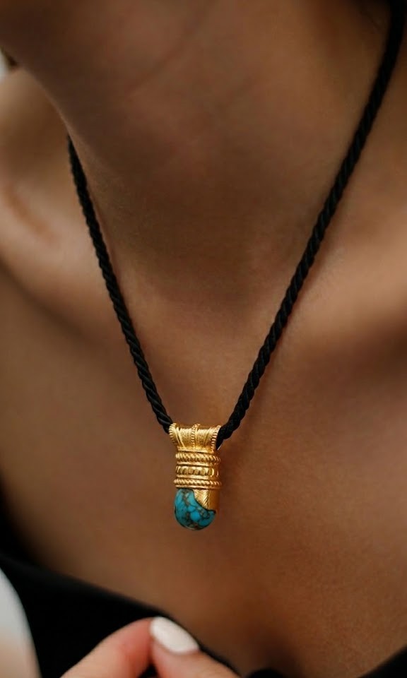 Turquoise Potion Unisex Thread Necklace