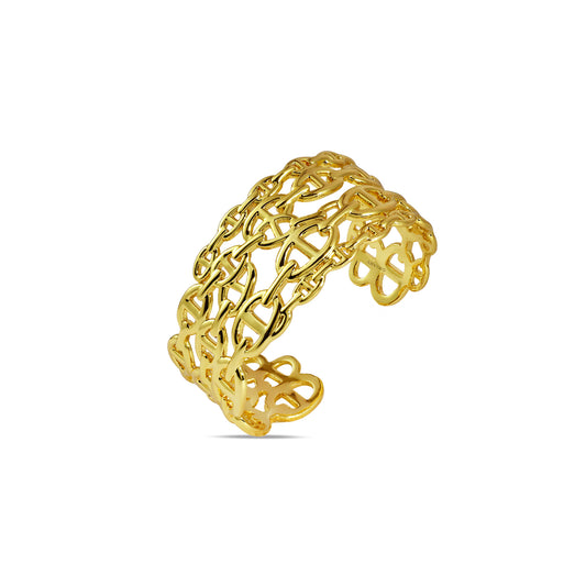 Gold Meshwork Cuff