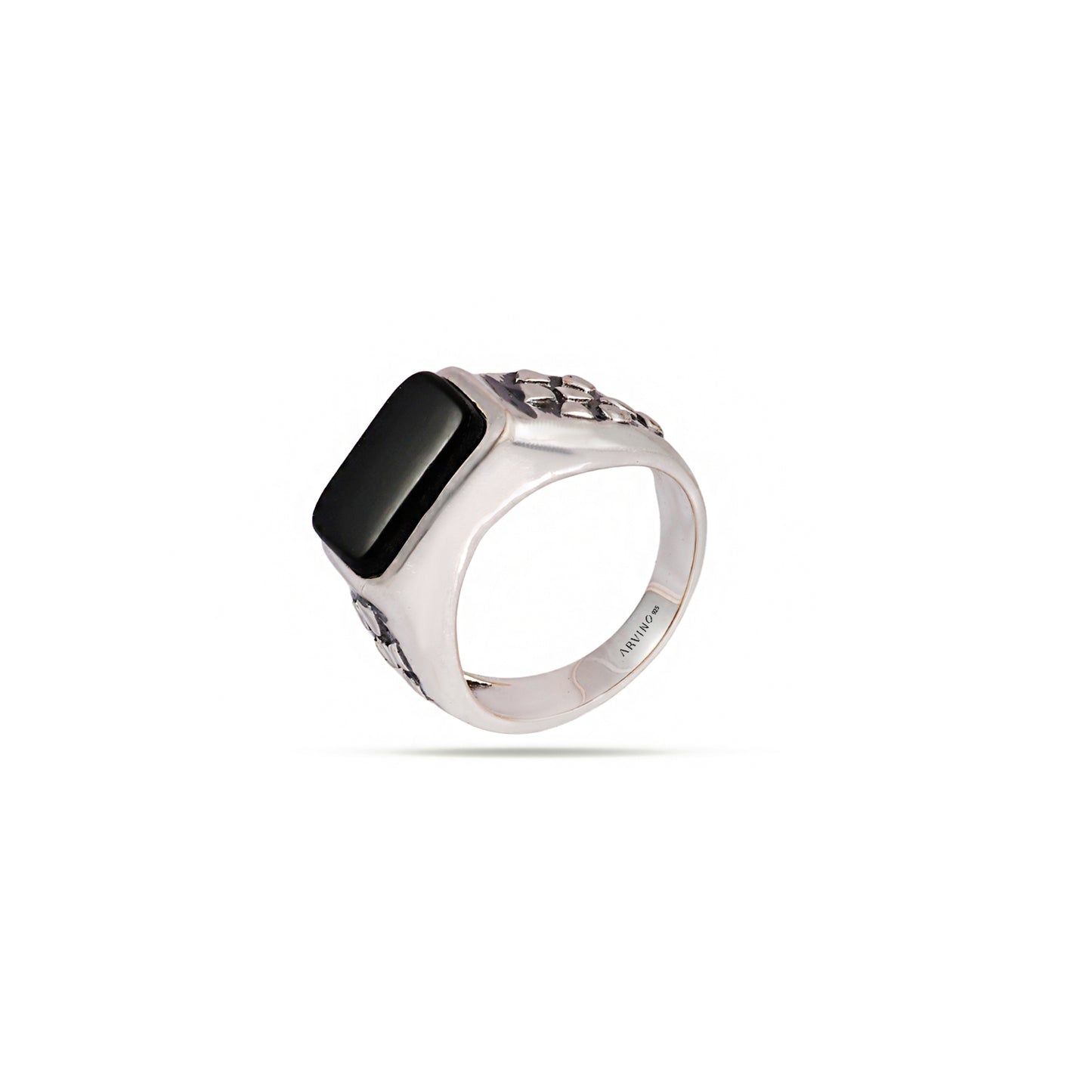 Onyx Block Men’s 92.5 Sterling Silver Ring